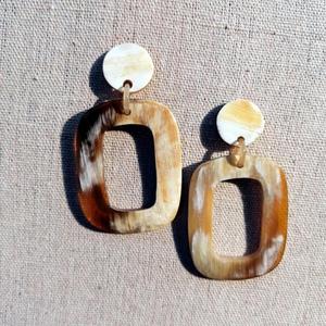 Pendientes Artesanales de Cuerno de Búfalo Ecológicos de Alta Calidad, Joyería de Moda para Mujer de la India - Product Image 6