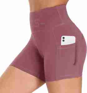 High Waist Blue Biker <b>Shorts</b> Solid Color Knitted Spandex Polyester Sporty Fit Breathable Elastic Waist <b>Women's</b> Athletic <b>Shorts</b> - Product Image 6