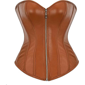 Nouveau prix pas cher Vintage Sexy Bustier Burlesque carnaval fête Clubwear Corsets pour femmes haut gothique plissé garniture Corsets - Product Image 4