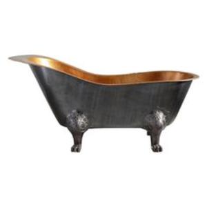 Bañeras de cobre únicas hechas a medida con acabados martillados y diseños intrincados para baños elegantes y relajantes - Product Image 1