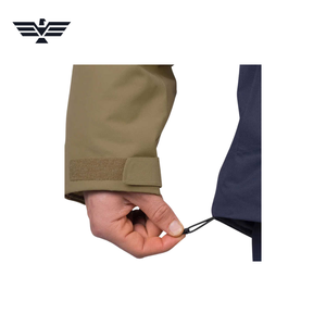 Chaqueta Cortavientos con Cuello Alto y Logotipo Personalizado para Hombre, Chaqueta Delgada de Lona para Invierno, Estilo Urbano, Forro de Nailon, Cierre de Cremallera OEM al por Mayor - Product Image 4