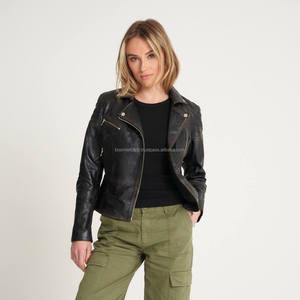Prix usine hiver nouvelles vestes en cuir véritable élégantes pour les femmes respirant coupe-vent imprimé teint Techniques approvisionnement en gros - Product Image 3