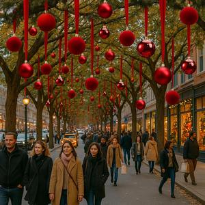 Adorno de Navidad de Vidrio Personalizado con Diseño DIY, Decoración Festiva, Sublimación a Todo Color, Redondo Giratorio de 85x85mm - Product Image 4