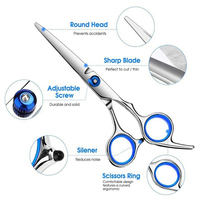 Kits professionnels de ciseaux de coupe de cheveux ensemble de ciseaux de coiffure en acier inoxydable ciseaux de texturation amincissants pour Kit de barbier