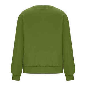 Sweatshirts pour femmes en gros avec logo personnalisé très demandés, col rond côtelé, surdimensionné, décontracté, pour l'automne et l'hiver - Product Image 3