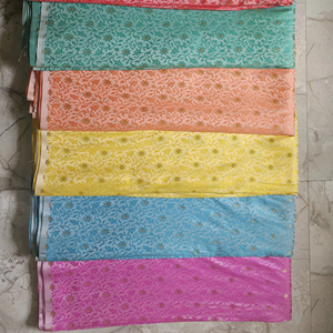 Tissu de soie de brocart tissé Jacquard de luxe de haute qualité pour les filles pour les robes de mariée tapisserie d'ameublement tenue traditionnelle - Product Image 1