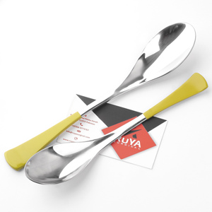 Cubiertos de acero inoxidable hechos a mano azul ISO CE certificado mesa para servir cuchara de postre para Chef herramientas de cocina para Hotel restaurante - Product Image 4