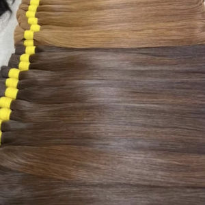Extensiones de Cabello Virgen al por Mayor, 100g, Color Claro, 65cm de Largo, Grado Remy, Cabello Humano Vietnamita, Mechones Dobles Cosidos a Máquina - Product Image 1