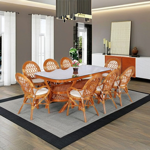 Ensemble de table à manger en rotin moderne (Ensemble de table à manger Java) pour hôtels et villas, meubles de maison en provenance d'Indonésie - Product Image 4