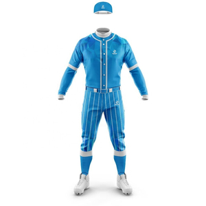 Impresión personalizada camisetas de béisbol en blanco al por mayor de los hombres ropa deportiva Softball Jersey sublimado uniformes de béisbol conjunto - Product Image 3