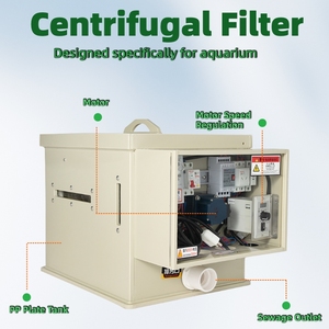 Барабанный фильтр с гравитационной подачей 20 м³/ч с биофильтром, внутренний УФ-фильтр для пруда с карпами кои - Product Image 4