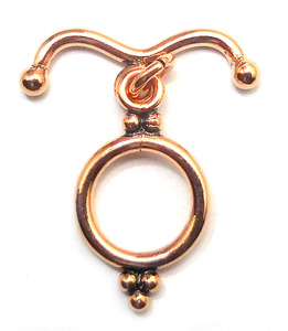 13X25MM Bali <b>Toggle</b> Clasp Oxidized Silver Plated Oxidized Copper Sterling Silver Plated 18k Gold plated Jewellery Clasp B633 - Product Image 3
