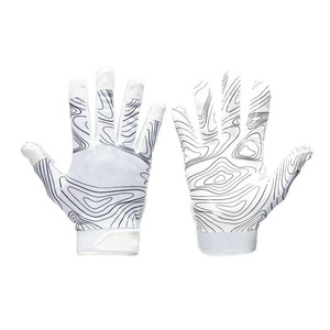 Gants de football américain en cuir respirant avec poignée durable et ajustement flexible pour les entraînements sportifs de compétition - Product Image 1