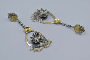 latest fashion trending handmade New Unique Design Dual Tone Indian Jewelry <b>Earrings</b> For Women and <b>girls</b> - Product Image 2