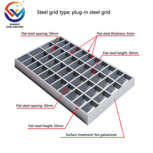 Grille en acier galvanisé à dents personnalisée, robuste, pour sol industriel/grille en acier robuste/couverture de drainage de <span class=keywords><strong>gouttière</strong></span> - Product Image 6