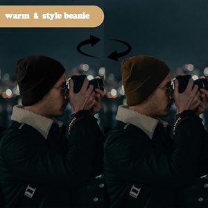 Gorro de Invierno de Alta Calidad, Liso, con Logotipo Personalizado, 100% Acrílico, Grueso, Cálido, Tejido, sin Borde - Product Image 6