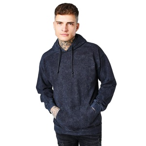 Vintage Wash hommes 100% coton polaire à capuche poids lourd Streetwear surdimensionné goutte épaule conception acide lavé blanc à capuche hommes - Product Image 1