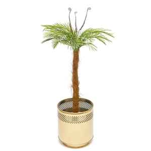 Jardinière en acier doré pour plantes et fleurs - Product Image 3