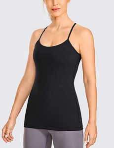 Vente en gros Débardeurs de sport de yoga fitness décontractés personnalisés Débardeurs pour femmes de grande taille solides sans manches respirants à séchage rapide Gym Running Made - Product Image 2