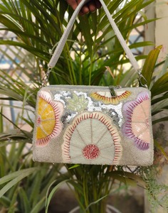 Fancy Beaded Suede Fashion Evening Purse para damas Wedding Party and Dinner Use del fabricante indio - Product Image 2