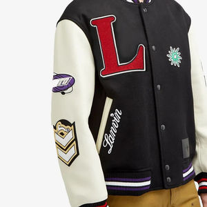 Chaqueta Letterman Varsity barata con bordado personalizado para hombre, chaqueta Bomber personalizada de diseño premium para hombre - Product Image 3