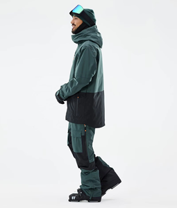 Traje de Esquí Unisex Impermeable y Transpirable con Cierre, Chaqueta de Esquí Aislante Azul Acero/Negro con Material de Nailon/Algodón - Product Image 3