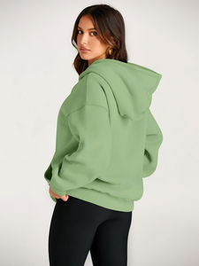Soft Drop Shoulder Women's <b>Hoodies</b> with Bow Detail Fashionable Sweatshirts for Casual Wear <b>Trendy</b> Streetwear <b>Hoodies</b> - Product Image 3