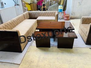 ชุดโซฟา7ที่นั่งที่สมบูรณ์แบบสำหรับบ้าน DST ส่งออกเฟอร์นิเจอร์ห้องนั่งเล่นไม้สักโบราณเก้าอี้โซฟาสีน้ำตาลคลาสสิก - Product Image 2