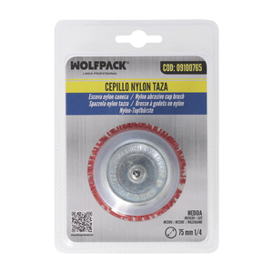 Spazzola in nylon per tazza Ø 75 mm. Spike 1/4 di pollice - Product Image 5