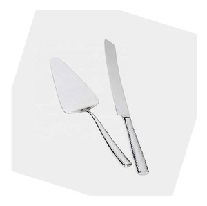 Juego de servir pasteles dorados al por mayor de alta calidad, juego de cuchillos y servidores para pasteles, perfecto para bodas, fiestas de cumpleaños - Product Image 1