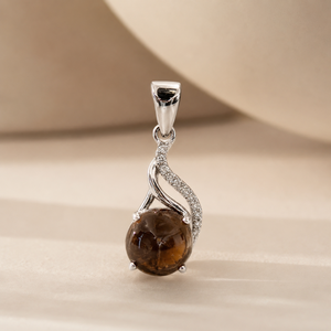Colgante de Racimo de Turmalina Amarilla en Platino Chapado en Oro de 14k, Joyería Religiosa Hecha a Mano de la India - Product Image 2