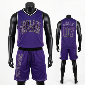 Premium 280 GSM Breathable Mesh Basketball Jersey Shorts Custom Tackle Twill Design jersey short <b>set</b> for men's - Product Image 4