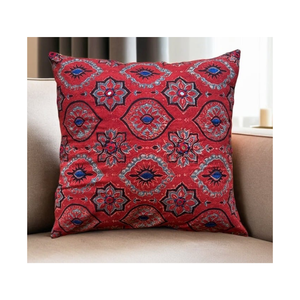 Cojín Artesanal de 20x20 Pulgadas, 100% Algodón, Azul, Bordado en Dobby, con Tintes Ecológicos, para Suministro al por Mayor, Envío Rápido y Compradores Globales - Product Image 5