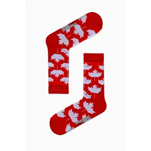 Colorful Nylon <b>Socks</b> Canadian Flag Design Breathable Disposable One Size Fits All for Daily Use Print Pattern for All Seasons - Product Image 1