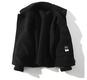 Chaqueta de Hombre de Cuero PU, Estilo Vintage, Corte Ajustado, Cuello Alto, con Logotipo Frontal, Impermeable y Resistente al Viento, Fabricante OEM ODM - Product Image 4