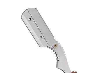 Hoja de acero inoxidable de alta calidad, corte recto, salón de peluquería, maquinilla de afeitar con mango de madera - Product Image 4