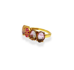 Attractive Handmade Gold Plated 925 Sterling Silver Low MOQ Natural Precious Gemstones Ladies <b>Rings</b> - Product Image 3