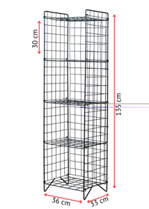 Kitchen Storage Rack 5 Tier Metal <b>Wire</b> Shelving Unit Freestanding Display Stand Organizer - Product Image 4