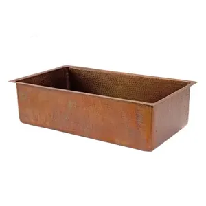 Lavabo au design unique le plus vendu Évier en cuivre de taille et de forme personnalisées Évier de salle de bain à usage domestique Conception traditionnelle - Product Image 5