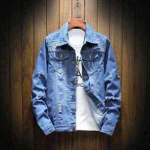 Chaqueta vaquera para hombre de diseño de alta calidad, chaqueta vaquera elástica suave de diseño personalizado al por mayor para hombre - Product Image 1