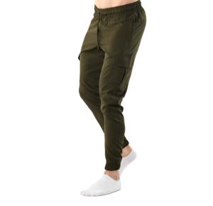 Pantalones Cargo Jogger informales para hombre, cintura alta con bolsillos, pantalones ligeros para hombre, 100% poliéster, punto de peso medio - Product Image 3