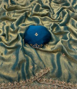 Dernier créateur traditionnel Fendy Silk Saree Indian Fashion Digital Print avec broderie Work Exclusive Fancy Party Wear - Product Image 2