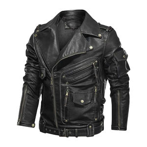 Trendy Custom New Winter Fashion Stylish Design Genuine Leather With Hooded Top Selling Solid Color Zipper <b>Jacket</b> <b>For</b> <b>Men</b> - Product Image 5