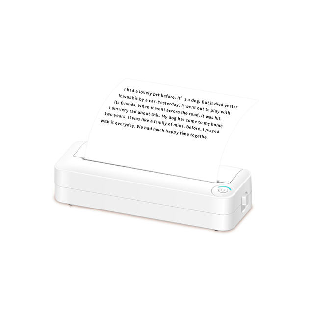 Wireless A4 Thermal Printer Handheld Mini Photo Picture Printer 210mm No Ink for Photos and Mini Documents USB