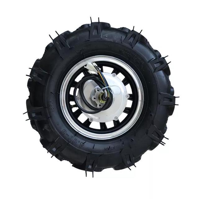 24v 100nm High Torque Low Speed 16 Inch Tractor Tire Electric Wheelbarrow Hub Motor with Encoder