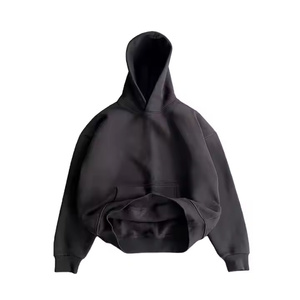 2025 vente en gros pull à capuche blanc plaine sweats 100% coton polaire sweats à col rond poids lourd 500gsm sweat à capuche zippé - Product Image 4