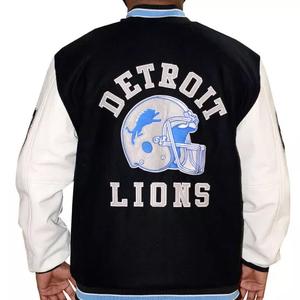 Chaqueta Universitaria Bomber para Hombre, Cuello Alto, Franjas de Colores, Informal, de Béisbol, de Invierno, de Forro Polar, Cortavientos, de Secado Rápido - Product Image 6