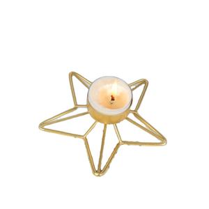 Portavelas con forma de corazón de diseño clásico, portavelas de alambre de metal de la mejor calidad, portavelas de color dorado a un precio asequible - Product Image 1