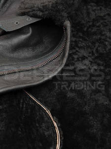 Veste en cuir de mouton décontractée de qualité supérieure pour hommes, style bombardier respirant avec fourrure, prix de gros - Product Image 2