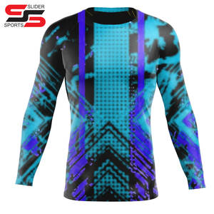 Gym Sublimation Dernière Rash Guard MMA Rashguard Personnalisé Entièrement Sublimation Manches Courtes Surfing Rash Guards Baselayers - Product Image 4